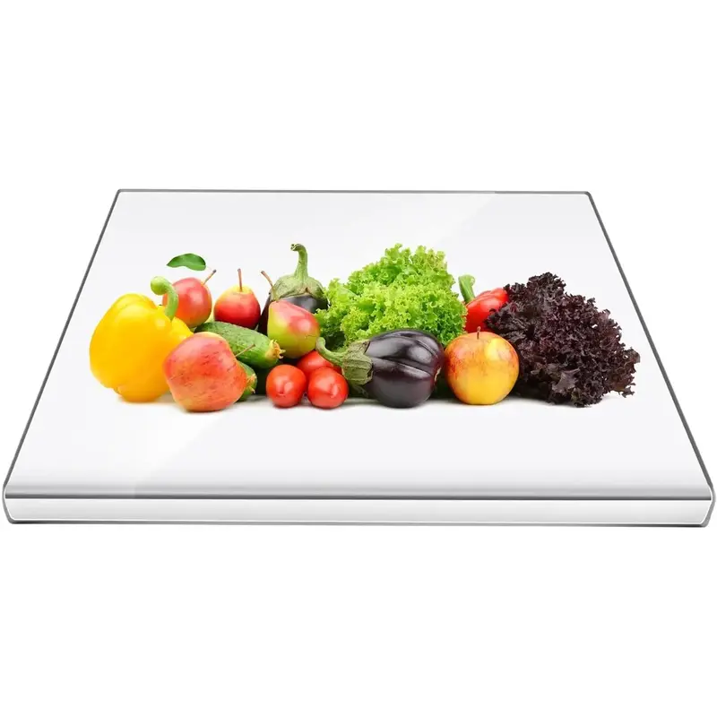 Acrylic Chopping Board, Summer Large Clear Chopping Board with Counter Lip, Non-slip Kitchen Cutting Board, Kitchen Accessori...