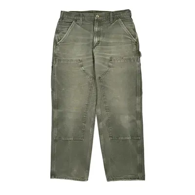 Carhartt Double Knee Carpenter Trousers - 32? Waist Grey Cotton