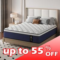 queen size mattress in a Box with Ergonomic Individual Springs&Memory Foam,Home beds mattress included Strong Edge Support, F...