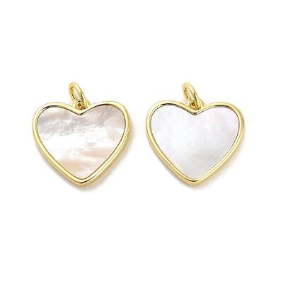 Brass Pave Shell Pendants