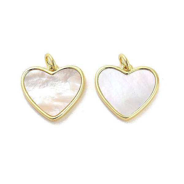 Brass Pave Shell Pendants