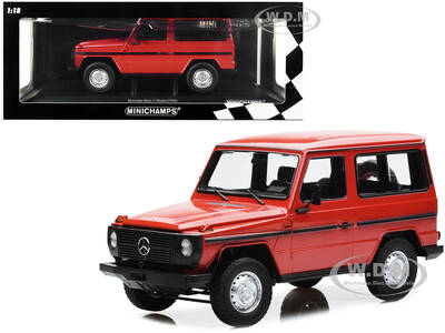 1980 Mercedes-Benz G-Model (SWB) Red with Black Stripes Limited Edition to 504 pieces Worldwide 1/18 Diecast Model Car by Min...