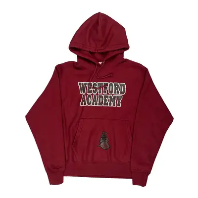 Westford Academy Reverse Weave Champion College Hoodie - Medium Red Cotton Blend
