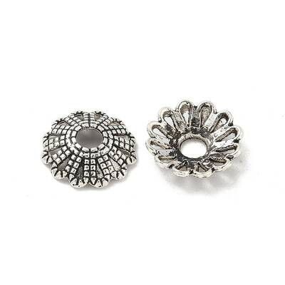 Tibetan Style Alloy Bead Caps
