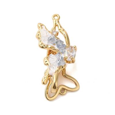 Brass Micro Pave Clear Cubic Zirconia Fold Over Clasps