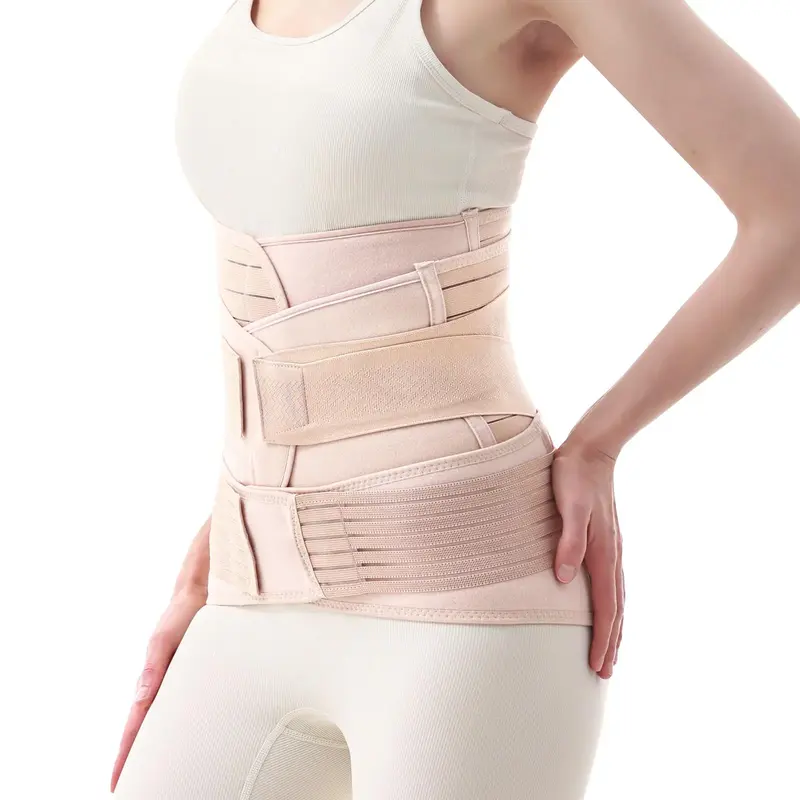 Women's Postpartum Belly Belt, 3 Counts/set High Elastic Waistband Tummy Control Shaper, Comfortable Personal Care Products f...