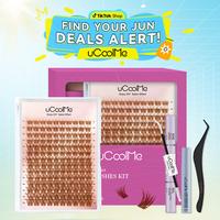 Brown Lash Clusters Kit | uCoolMe Secret Style DIY Lash Extension Kit Natural Eyelash Extension Kit with Bond and Seal 8-18mm...