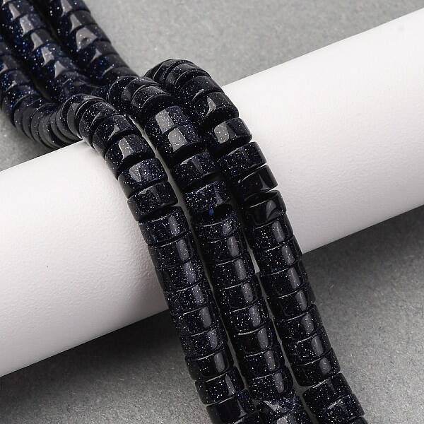 Synthetic Blue Goldstone Beads Strands