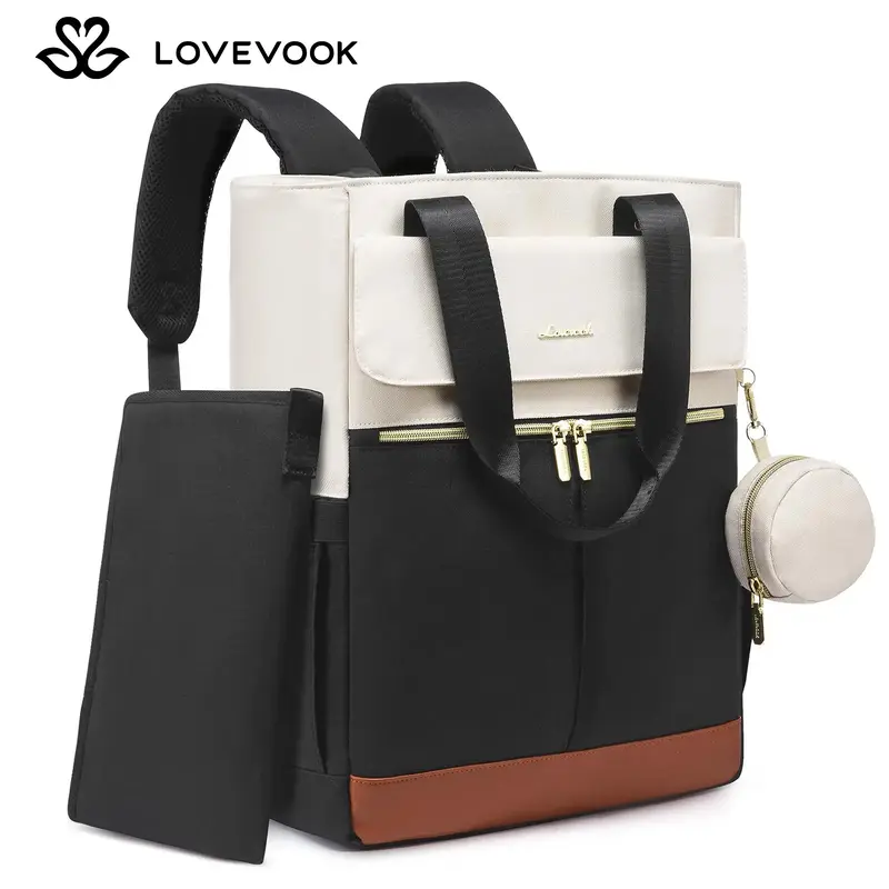 LOVEVOOK Diaper Bag Backpack with Changing Pad, Diaper Bag Tote with Insulated Pockets, Large Diaper Bag with Pacifier Case,A...