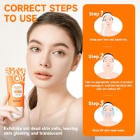 Orange Scented Exfoliator Clear Gel GentleExfoliation Exfoliating Gel Nourishing & MoisturizingDeep Cleansing Face & Body Sui...