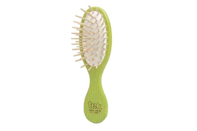 Tek - Green Mini Oval Brush | Gentle on Scalp & Hair