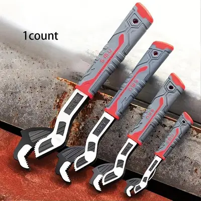 Heavy Duty Multifunctional Self-locking Wrench, 6, 8, 10, 12 Inch Pipe Flexible Wrench, Quick Opening Wrench For Water Heatin...