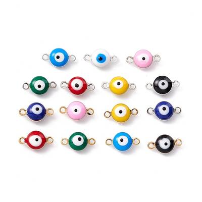 Brass Enamel Connector Charms