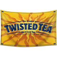 Twisted Tea 3x5Ft Flag Tapestry for Wall Hanging College Room Man Cave Boys and Girls Bedroom Party Supplies Yard Signs Banne...