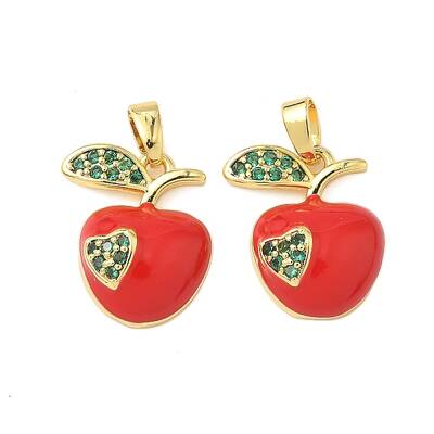 Brass Micro Pave Clear Cubic Zirconia Pendants