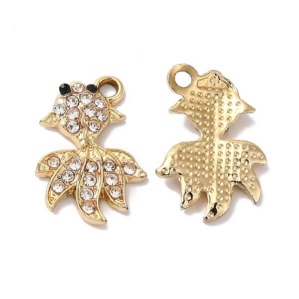 Rack Plating Alloy Rhinestone Pendants