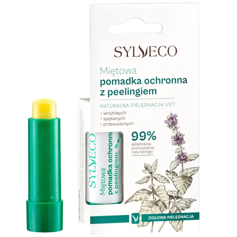 Balsamo labbra esfoliante alla menta Sylveco 4,6 g