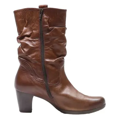 GABOR Block Heels Brown Leather Womens UK 4.5