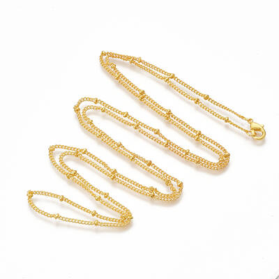 Brass Coated Iron Curb Chain Necklace Making