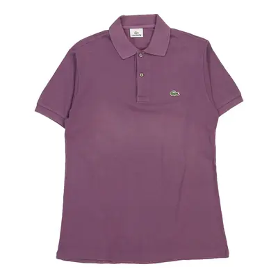 Lacoste Polo Shirt - Small Purple Cotton