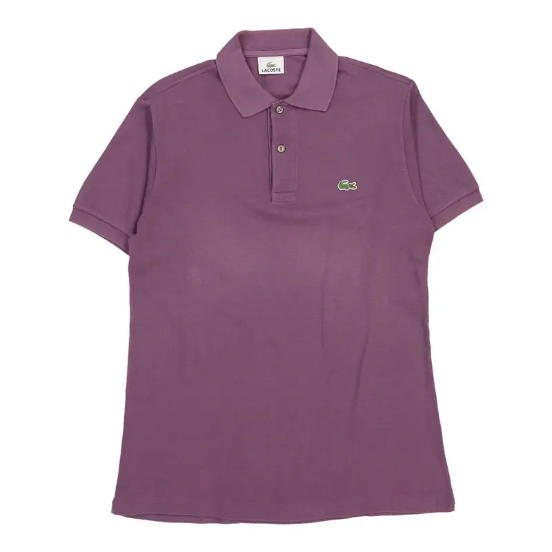 Lacoste Polo Shirt - Small Purple Cotton