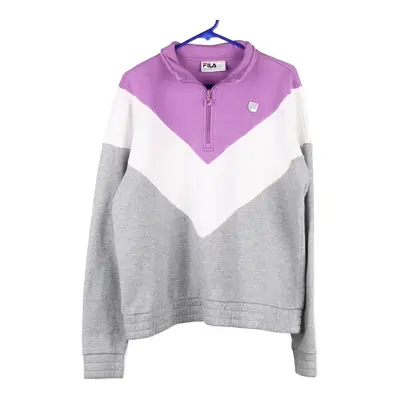 Fila 1/4 Zip - XL Block Colour Cotton Blend