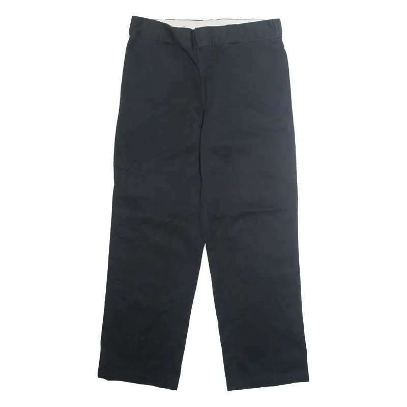 DICKIES Chino Mens Trousers Black Regular Tapered W34 L30