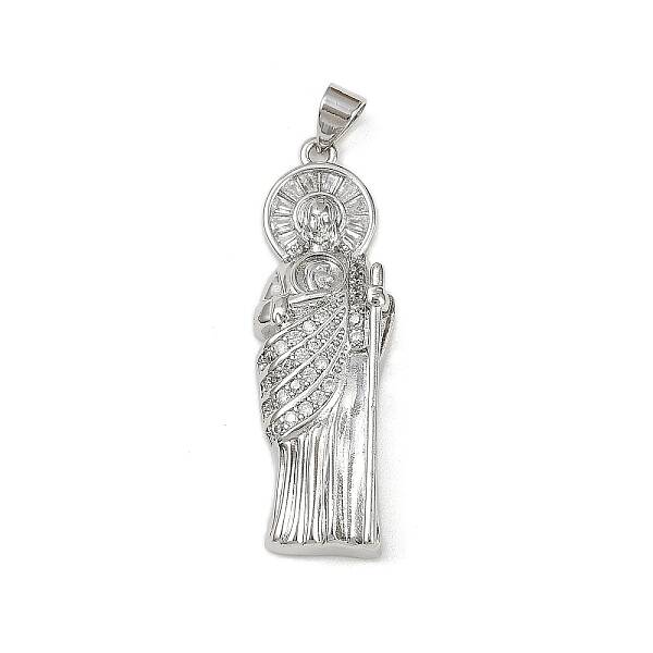 Brass Micro Pave Cubic Zirconia Pendants