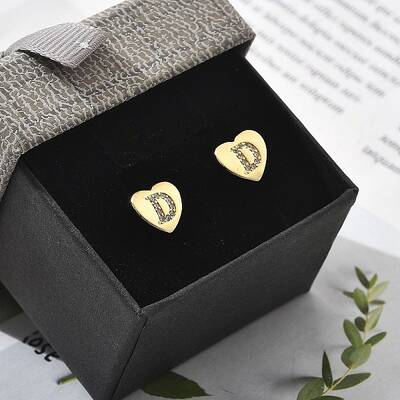 Rack Plating Brass Micro Pave Clear Cubic Zirconia Stud Earrings