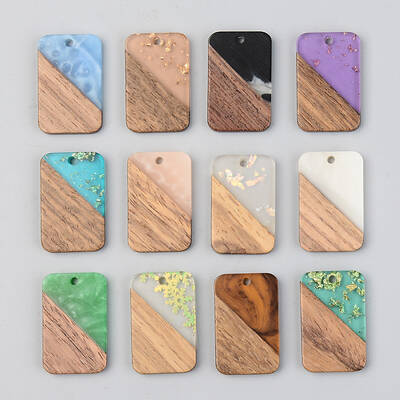 Resin & Walnut Wood Pendants