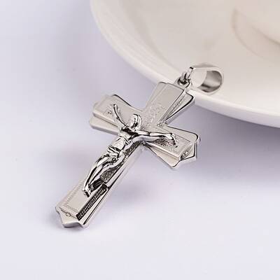 Tarnish Resistant Easter Theme Crucifix Cross 304 Stainless Steel Pendants