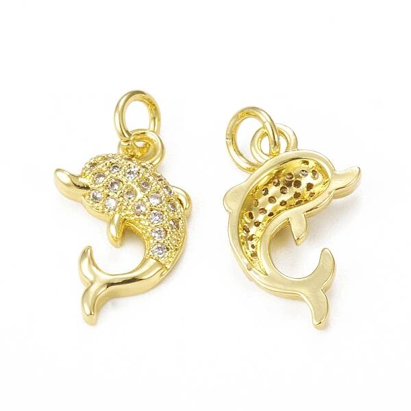 Brass Micro Pave Cubic Zirconia Pendants