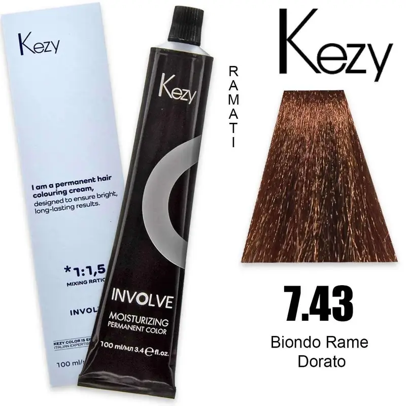 Kezy Involve Color 100 Ml Biondo Rame Dorato 7.43