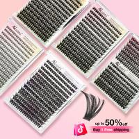 Ailaishi DIY Eyelashes Only Single Box waterproof lash clusters Beginner Friendly Curled Makeup Cosmetic waterproof lash clus...