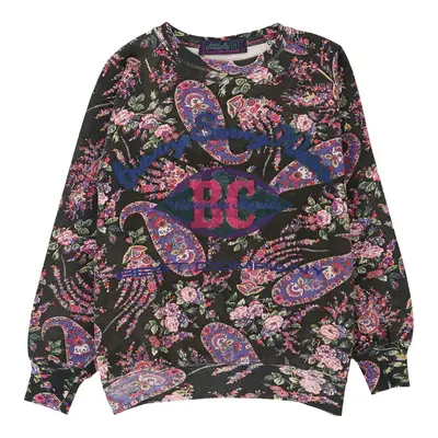 Best Company Floral Sweatshirt - Small Black Cotton | Size: small