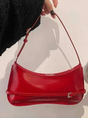 Simple Solid Color Shoulder Bag, Fashionable Pu Underarm Bag for Women, Casual Trendy Versatile High-quality Y2k Bag for Dati...