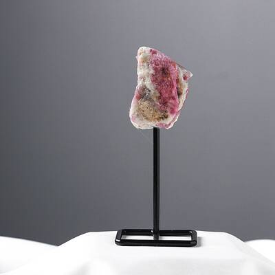 Natural Tourmaline Lamp with Metal Holder Ornament