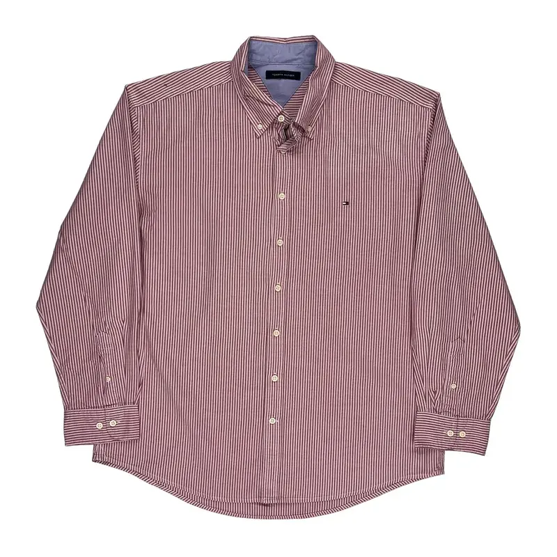 Tommy Hilfiger Striped Shirt - XL White Cotton | Size: x-large