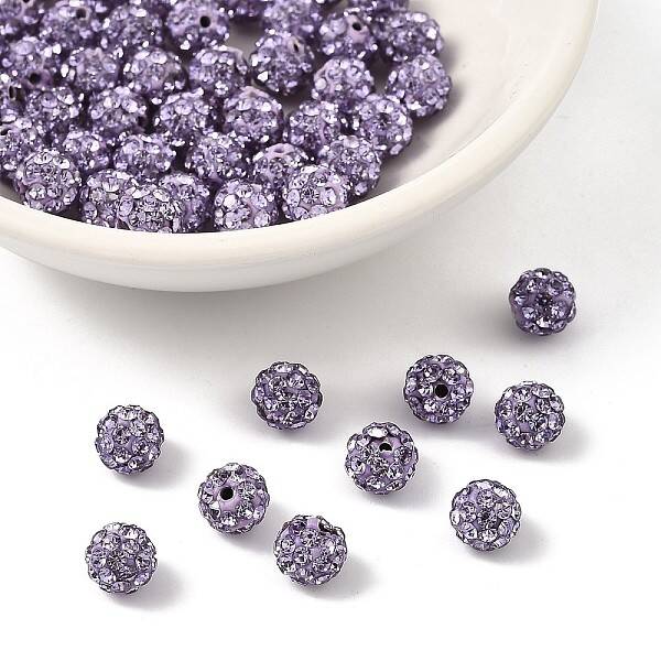 Polymer Clay Rhinestone Beads