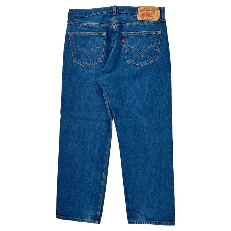 501 Levis Jeans - 34W 27L Blue Cotton