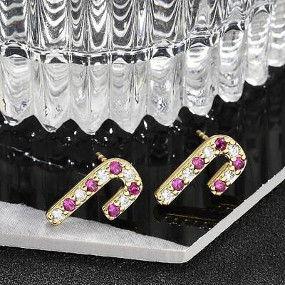 Christmas Rack Plating Brass Cubic Zirconia Stud Earrings