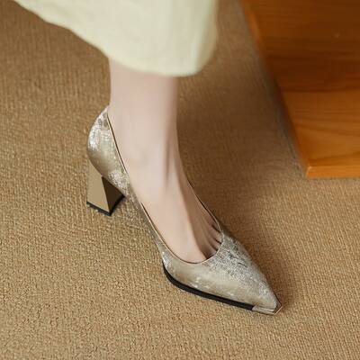 CHIKO Leyla Pointy Toe Block Heels Pumps Shoes
