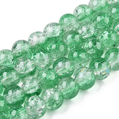 Baking Painted Crackle Glass Bead Strands