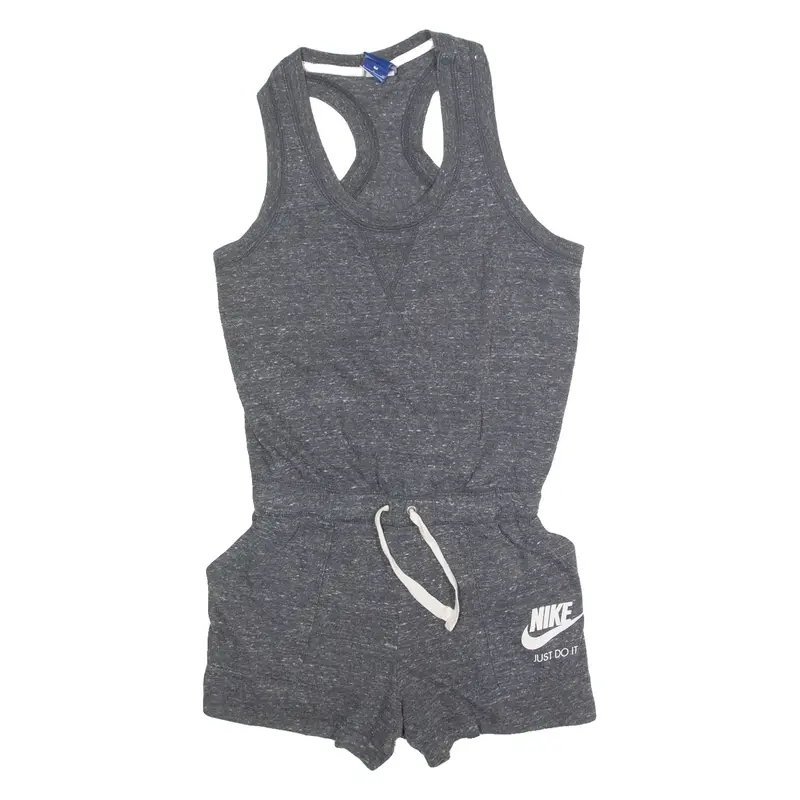 NIKE Womens Playsuit Grey Wide-Leg S