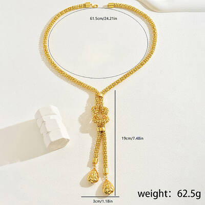 Exaggerated Brass Lariat Necklaces