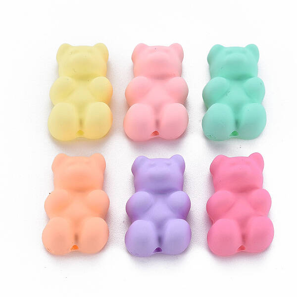 Opaque Spray Painted Acrylic Beads