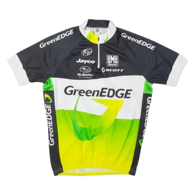 GREENEDGE Cycling Mens Jersey Green 1/4 Zip L