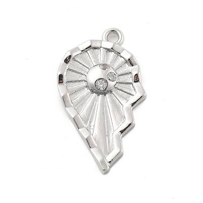 Brass Micro Pave Cubic Zirconia Pendants