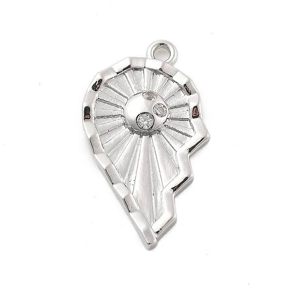 Brass Micro Pave Cubic Zirconia Pendants