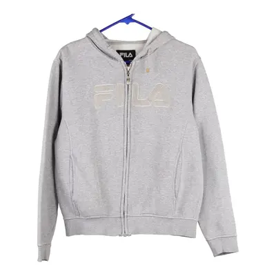 Fila Spellout Hoodie - Small Grey Cotton